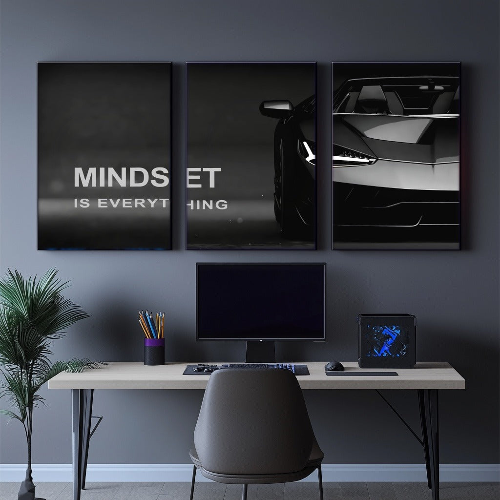 Set Of 3 Motivational Quote Premium Wall Art Photo